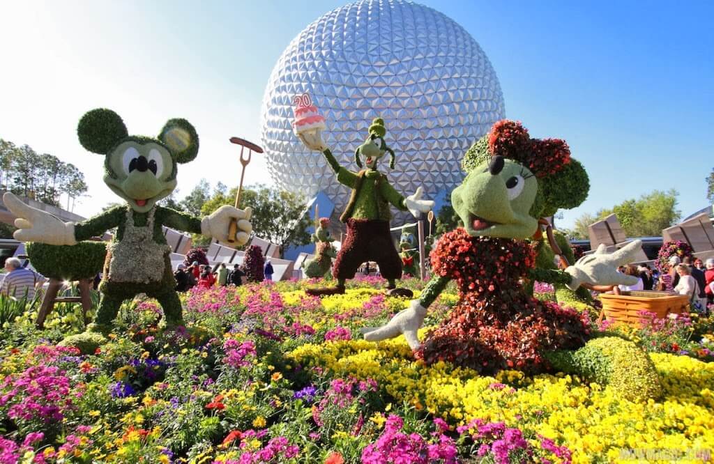 Disney em Maio: ainda dá para aproveitar um pouco do festival de jardinagem.