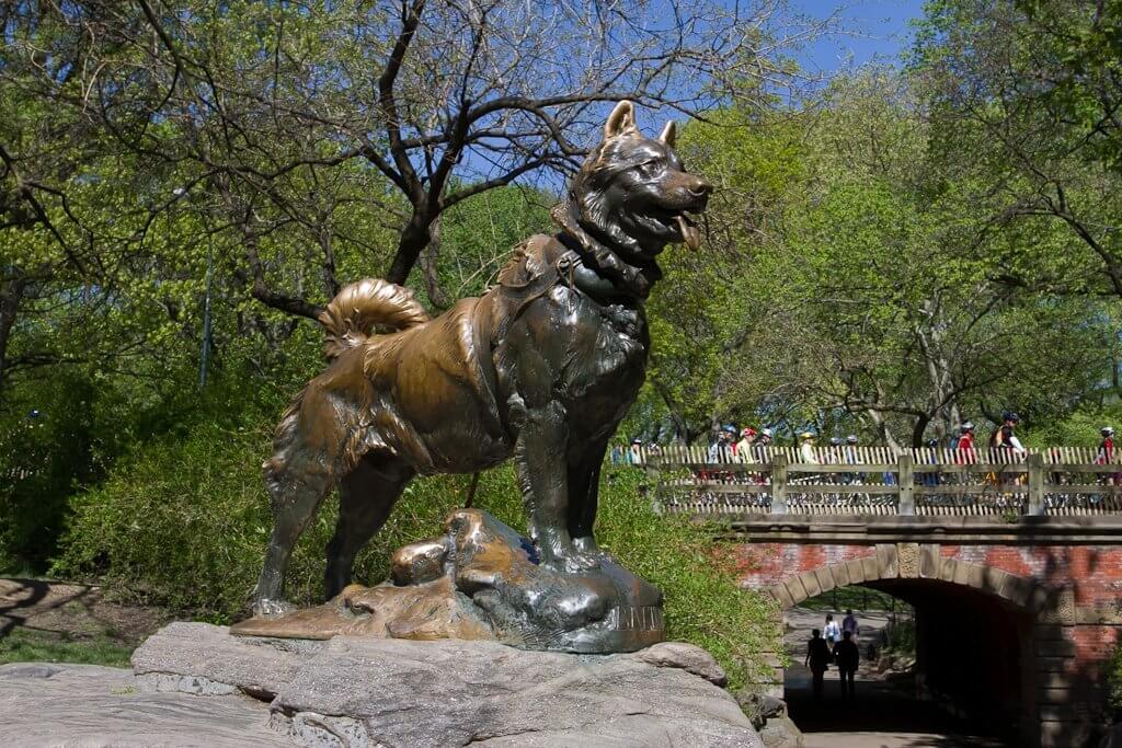 Estátua do cão Balto, no Central Park.